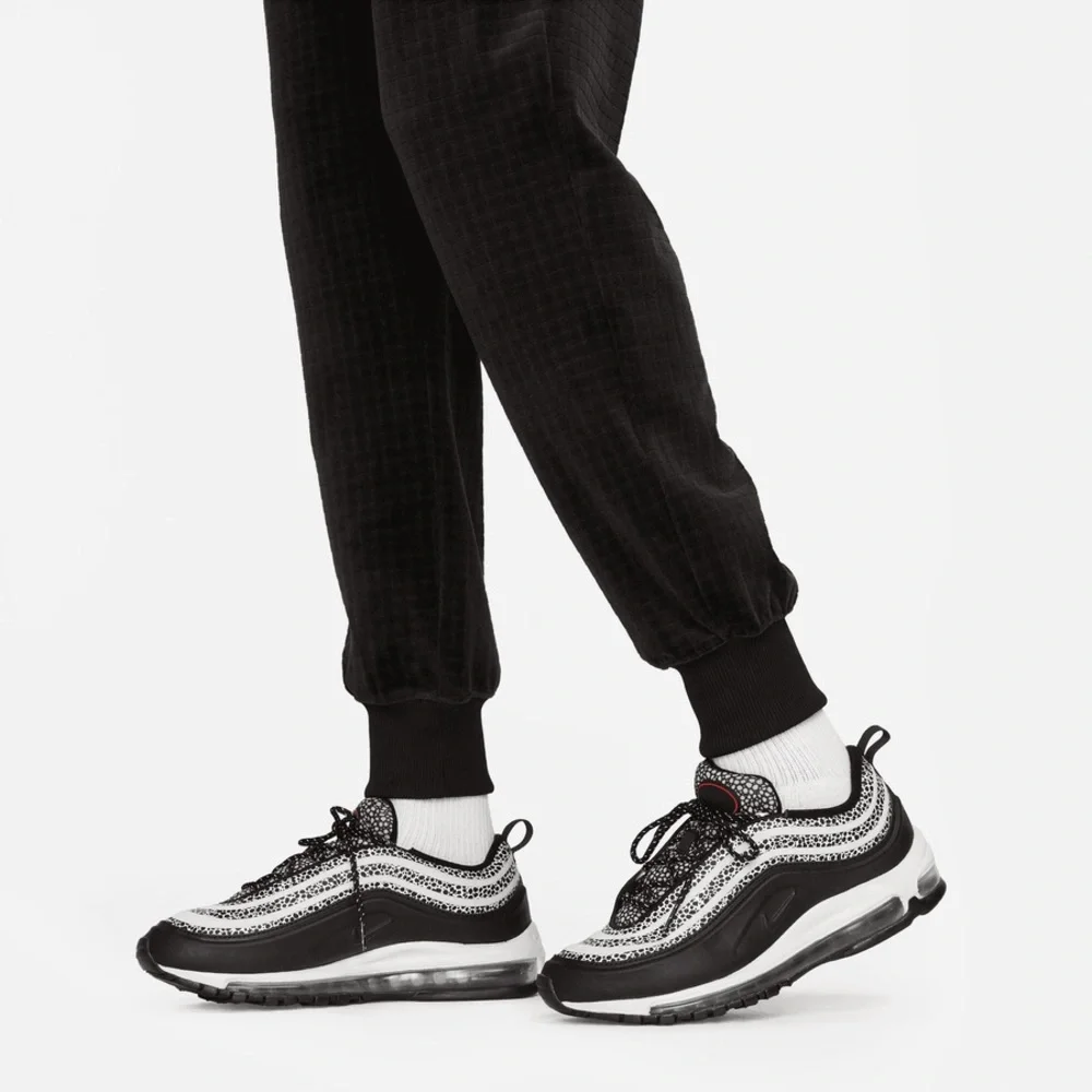 NIKE Velour Tracksuit Women's Small Black 2 Piece Jacket Pants Set